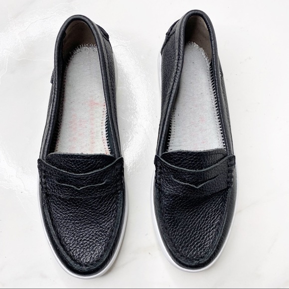 cole haan black and white loafers
